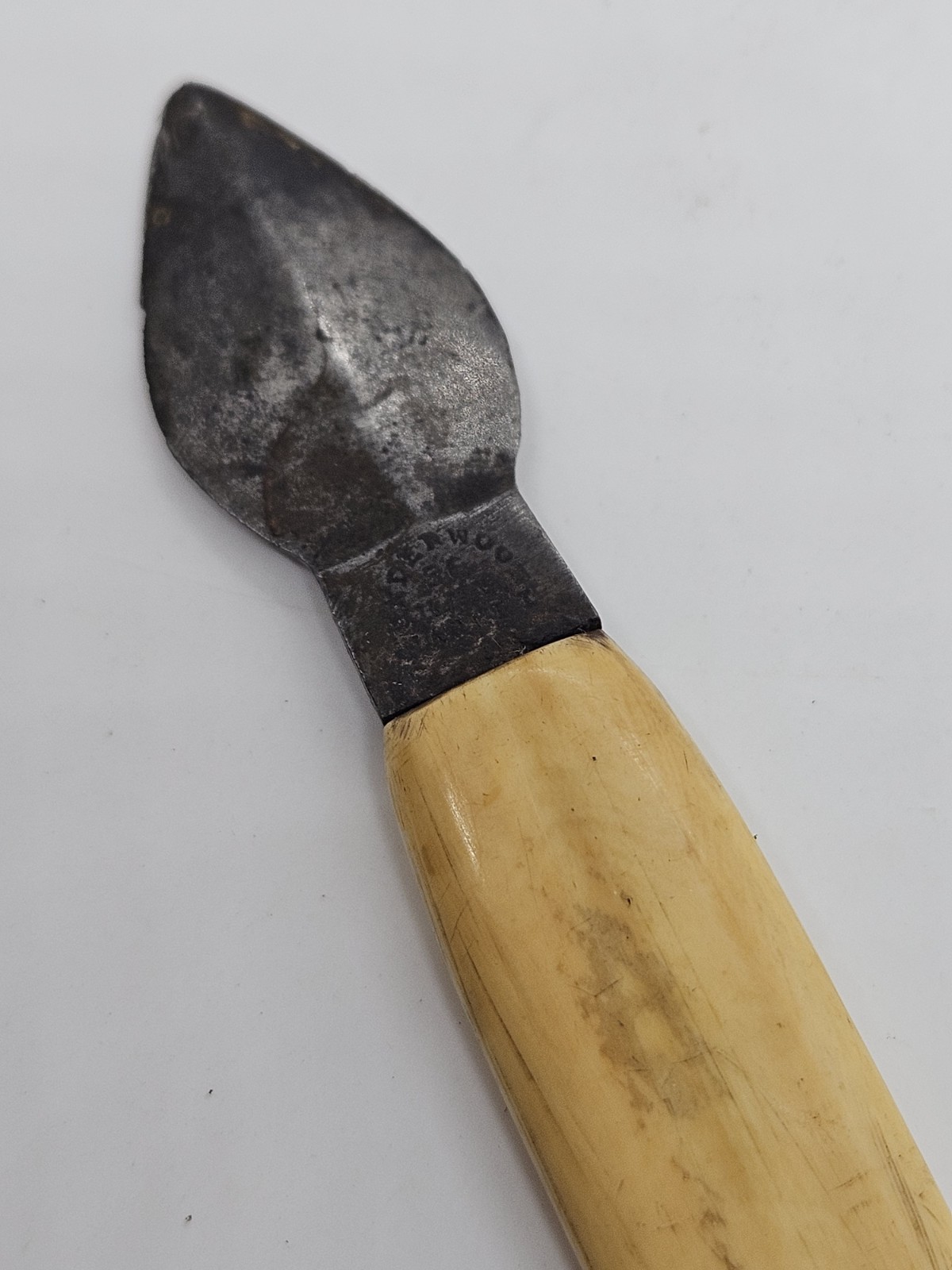 Antique 1800's Single Blade Bloodletting Quack Medical Scalpel Fleam Bone Handle