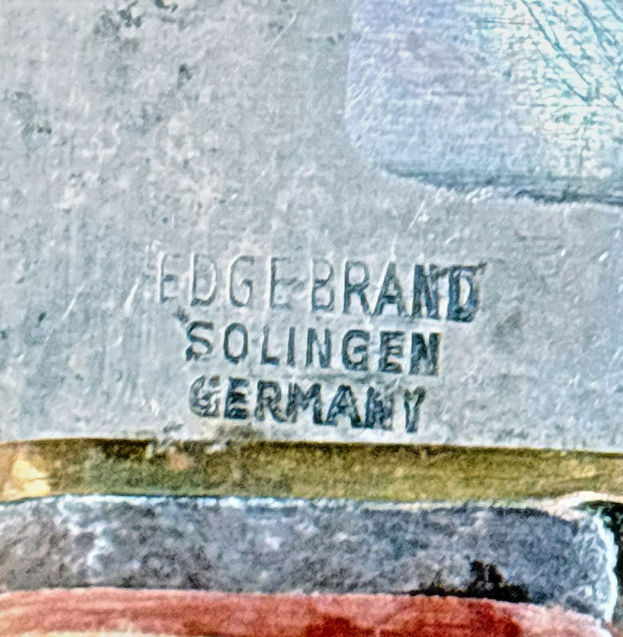 Vintage GERMAN BOWIE KNIFE EDGE BRAND #496 Solingen Germany Antique RARE KNIVES