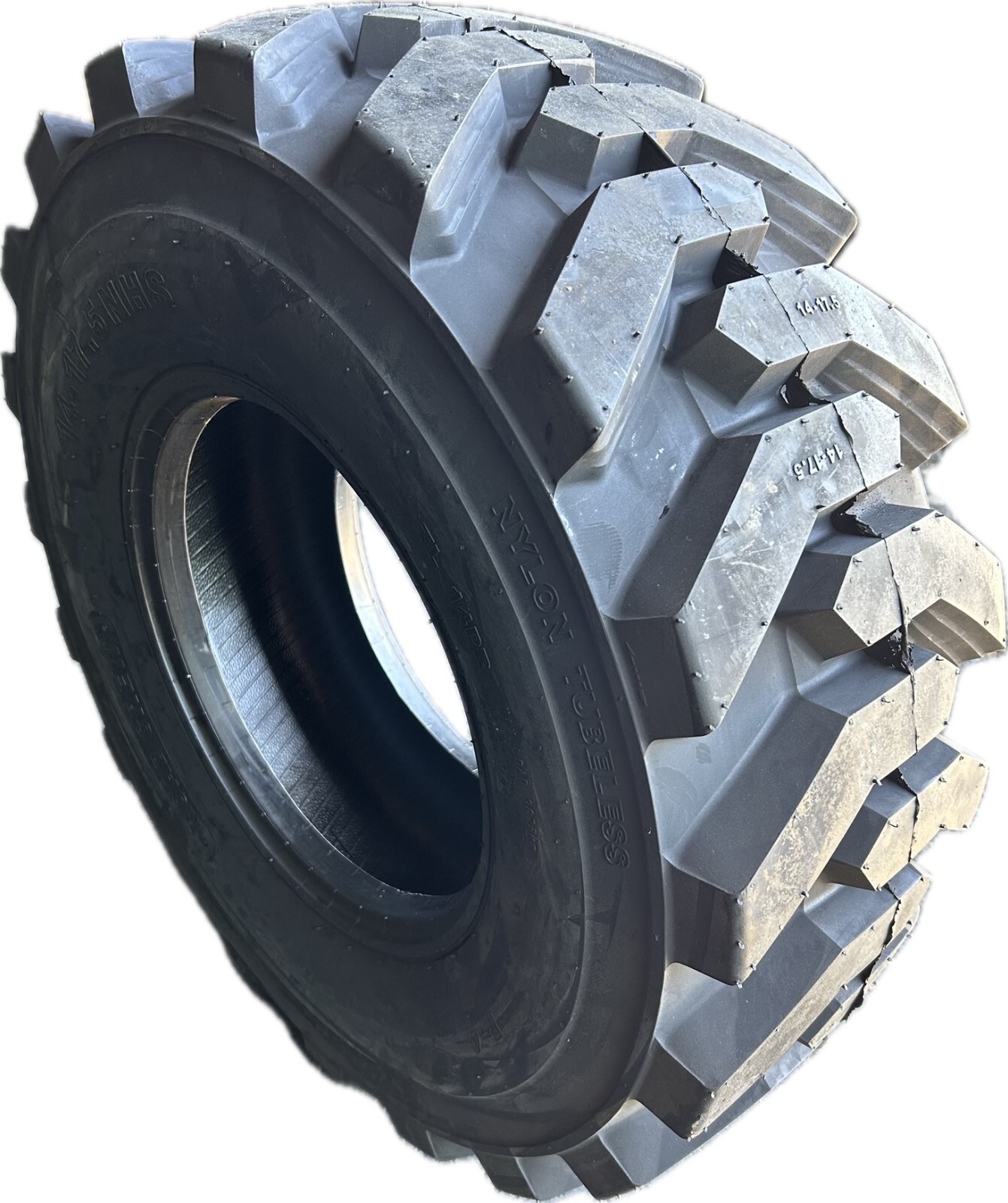 (2-Tires) 14X17.5 14 PLY ROAD CREW SKS DEEP SKID STEER TIRES 14-17.5 14175