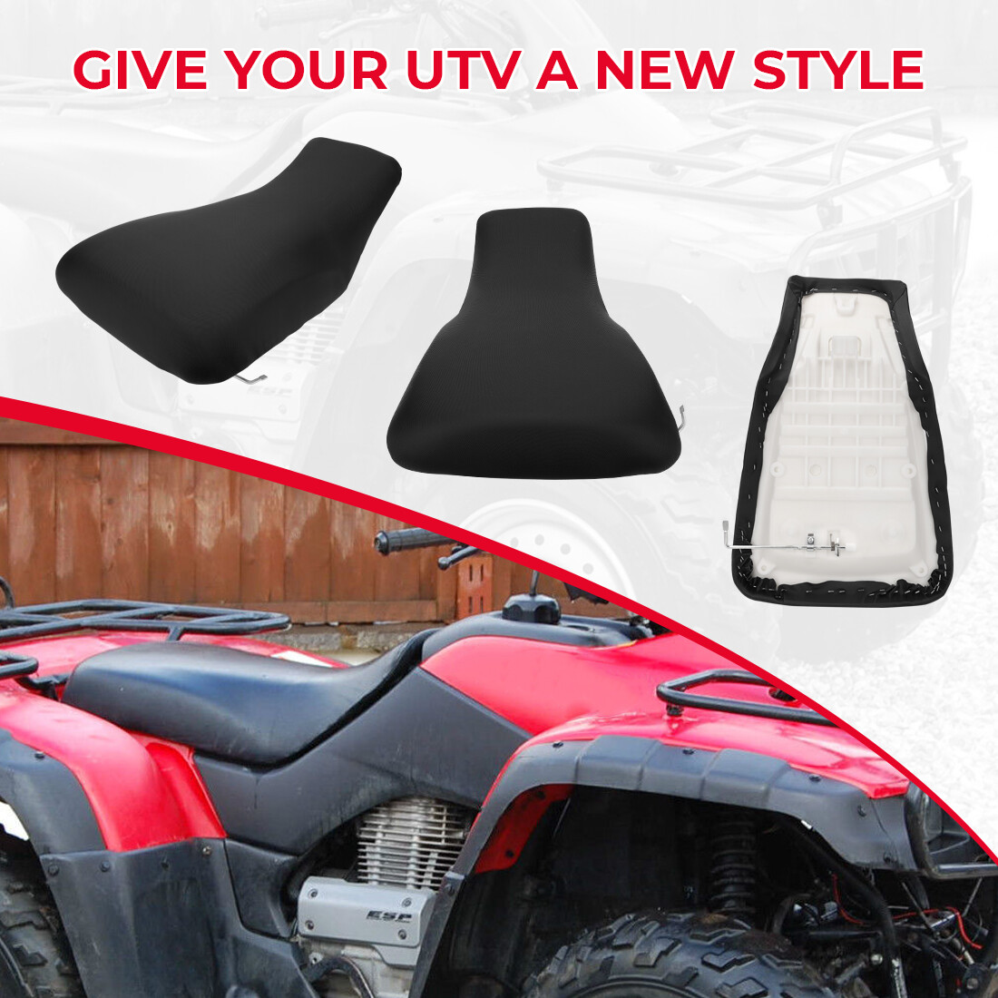 2000 - 2003 Complete Seat Black For Honda TRX350 TE TM FE FM Rancher 350 ES S