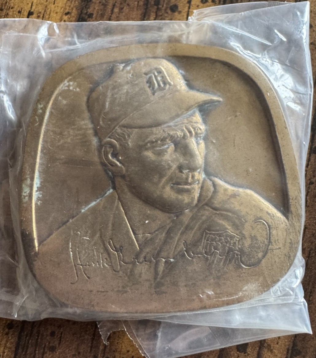 1991 Hank Greenberg Magnes Jewish HOF Museum Bronze Medal Detroit Tiger Rare 181