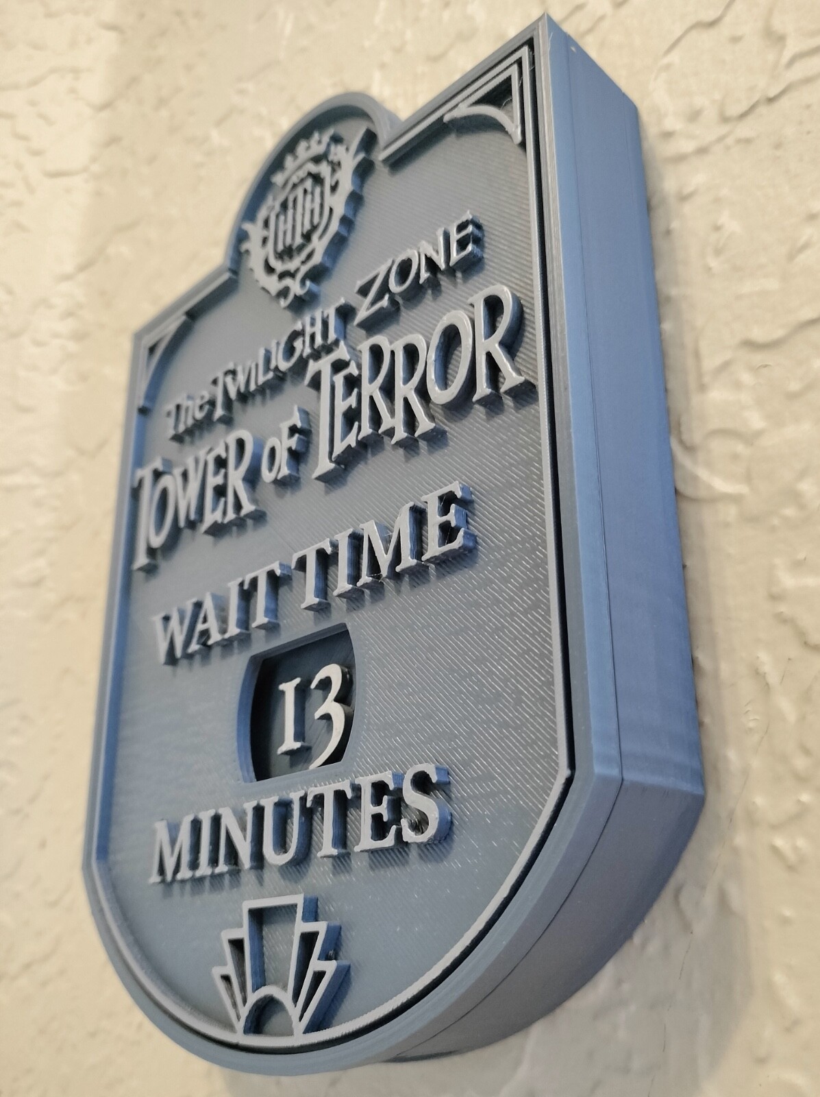 Tower of Terror Wait Time Sign Plaque Twilight Zone Replica Prop Disney Decor