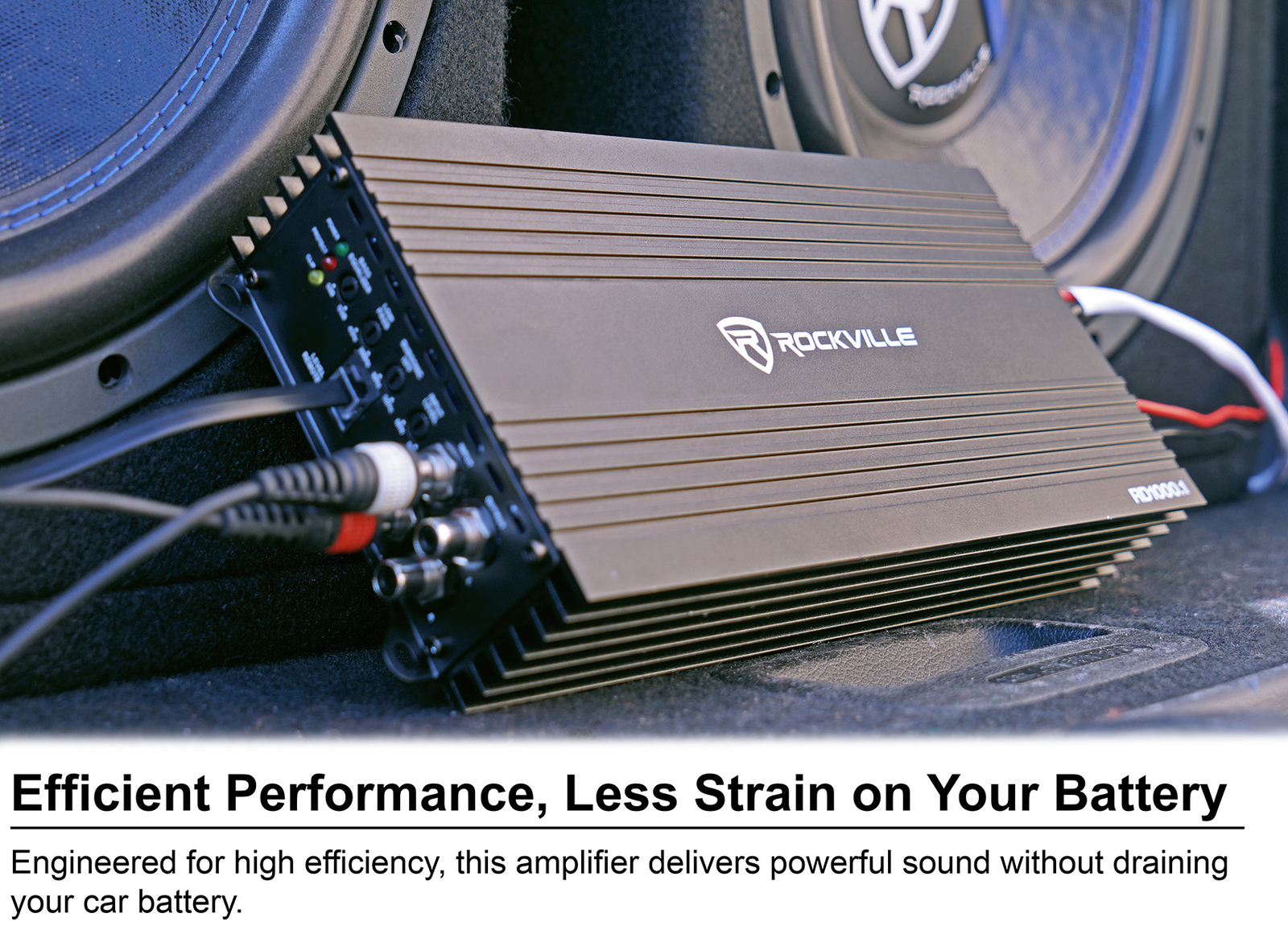 Rockville RD1000.1 1000w RMS @ 1 Ohm (4000w Peak) Mono Amplifier Car Audio Amp