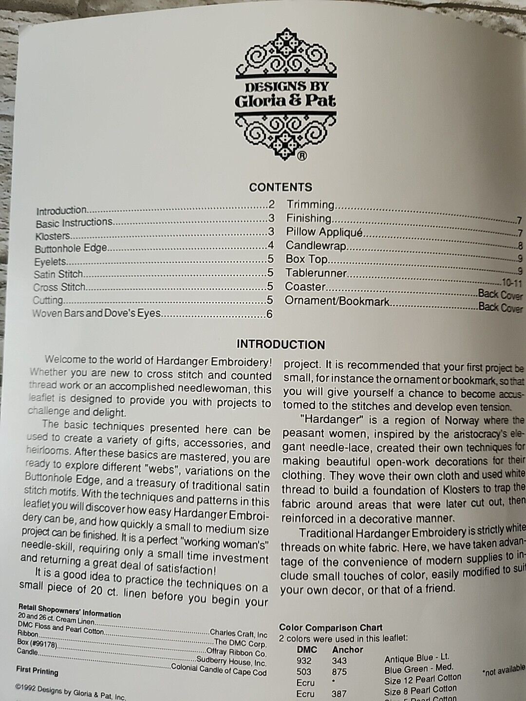 Hardanger Pattern 4 Books Beginner Keepsakes III Kay's Creations Advanced Chart