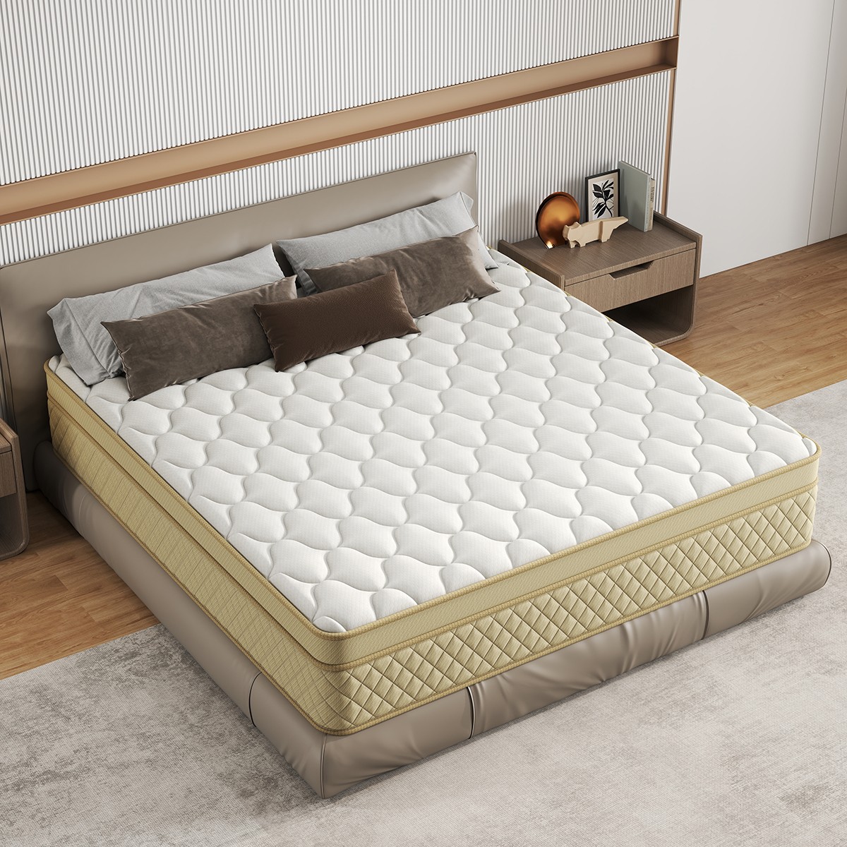 12" 14" Hybrid Mattress Gel Memory Foam Springs Twin Full Queen King In A Box