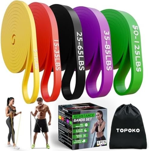 Heavy Duty Resistance Bands Set 5 Loop for Gym Exercise Pull up Fitness Workout