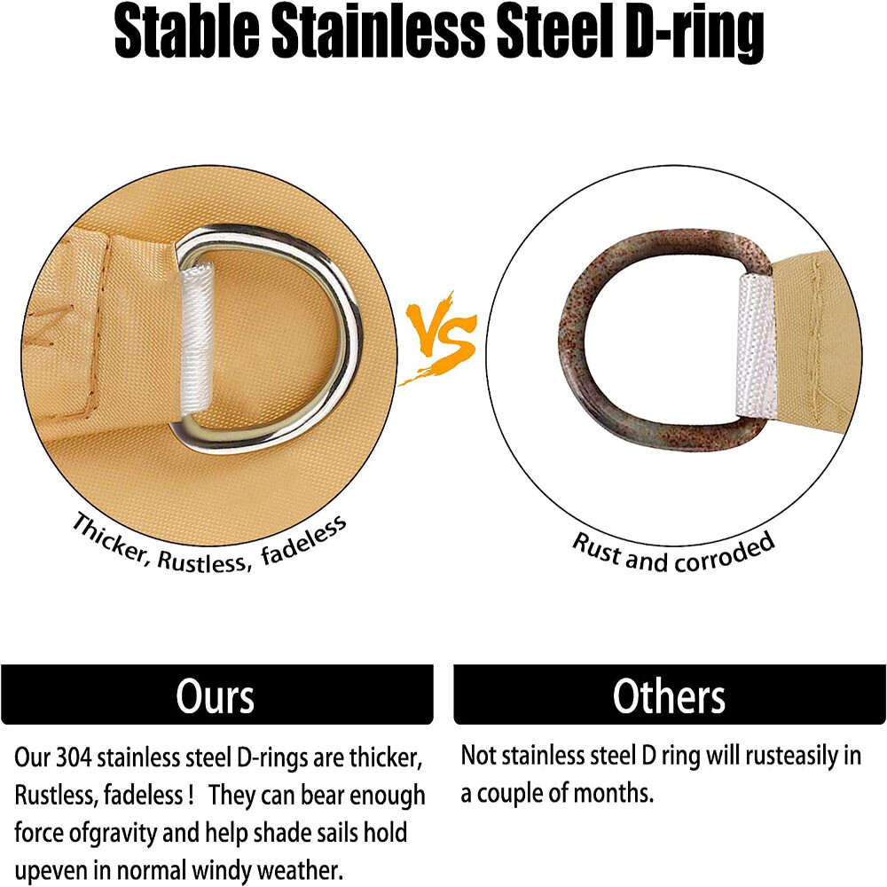 Waterproof Shade Sail Patio Awning Outdoor Garden Pool Sun Canopy Shelter Cover