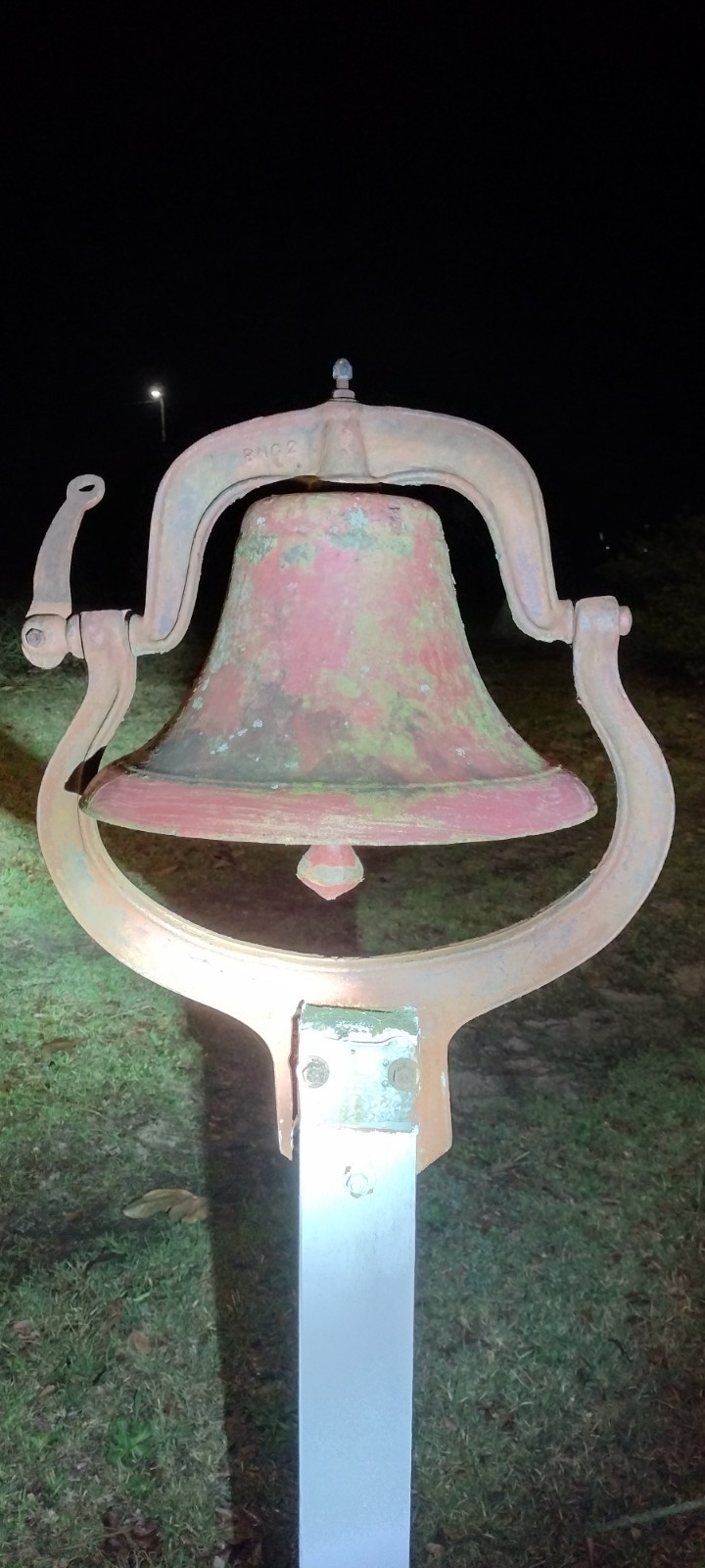 Late 1800s Crystal Metal Number 2 School Bell 19-20 Yoke Width