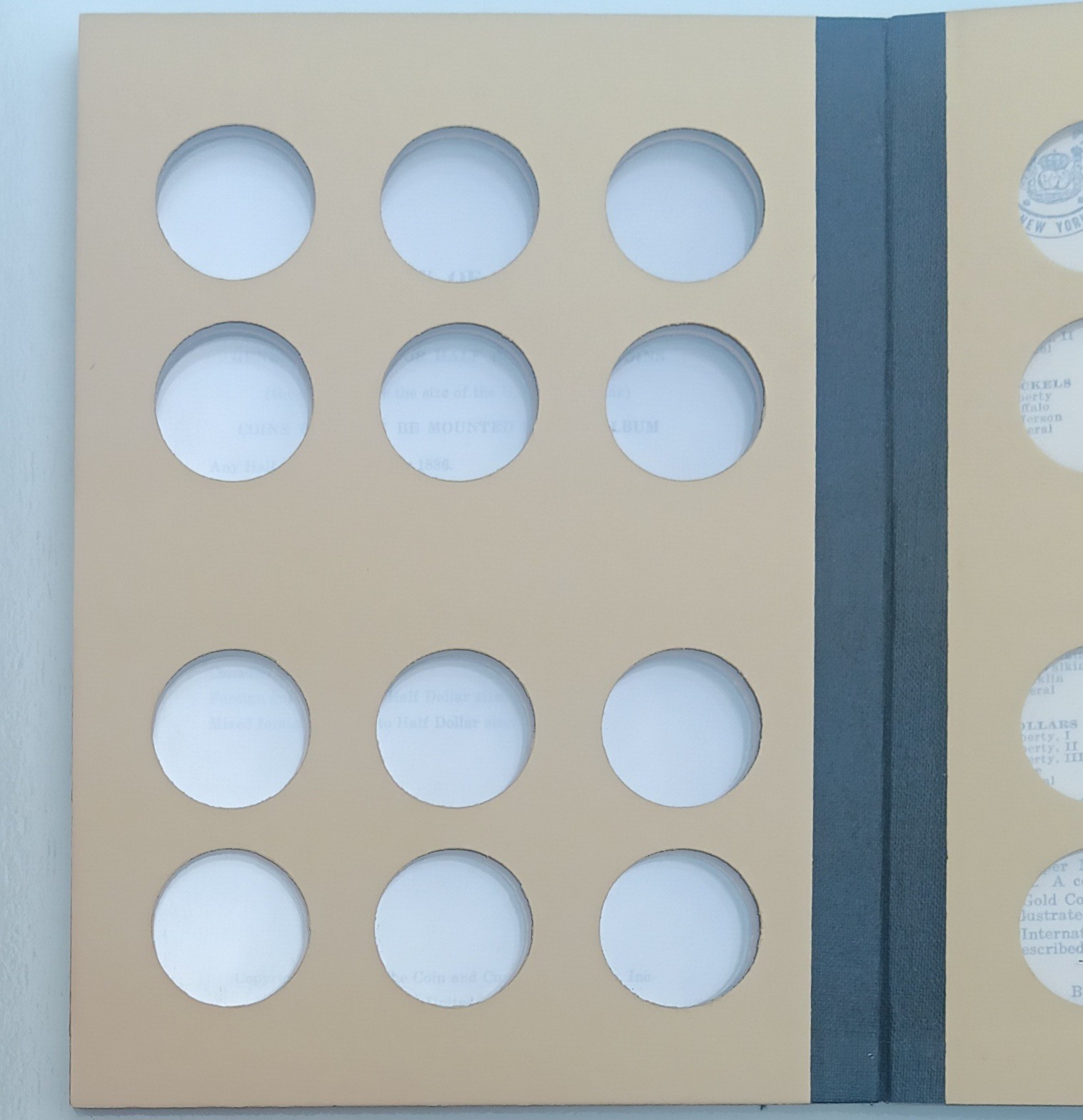 Lot Of 2 Library Of Coins General Blank Half Dollar 50c Size Stock Album VOL. 22