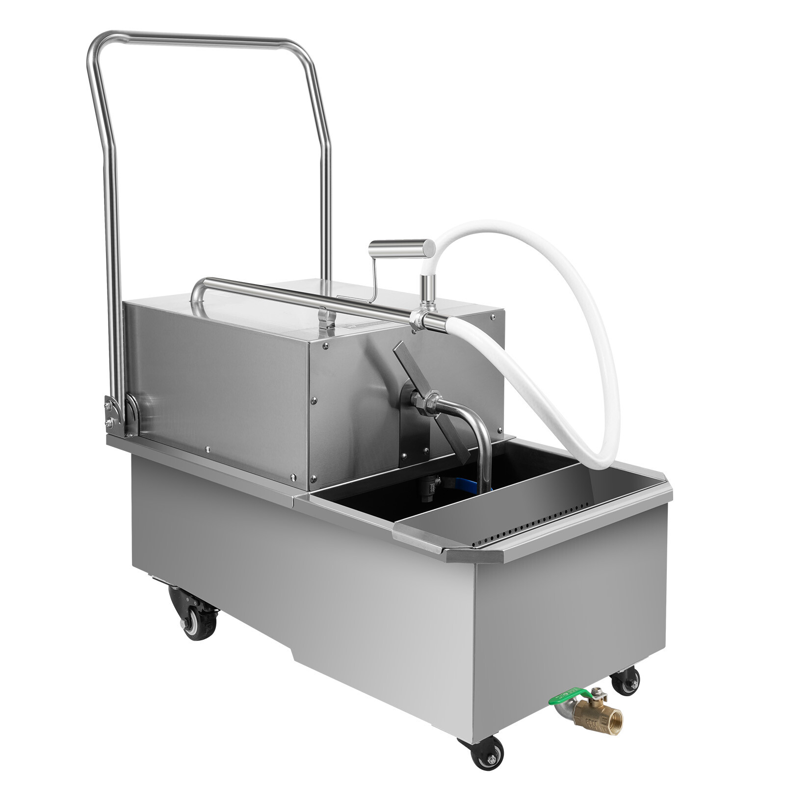 Fryer Oil Filter Commercial Cooking Oil Filtration System 55L Capacity Mobile US