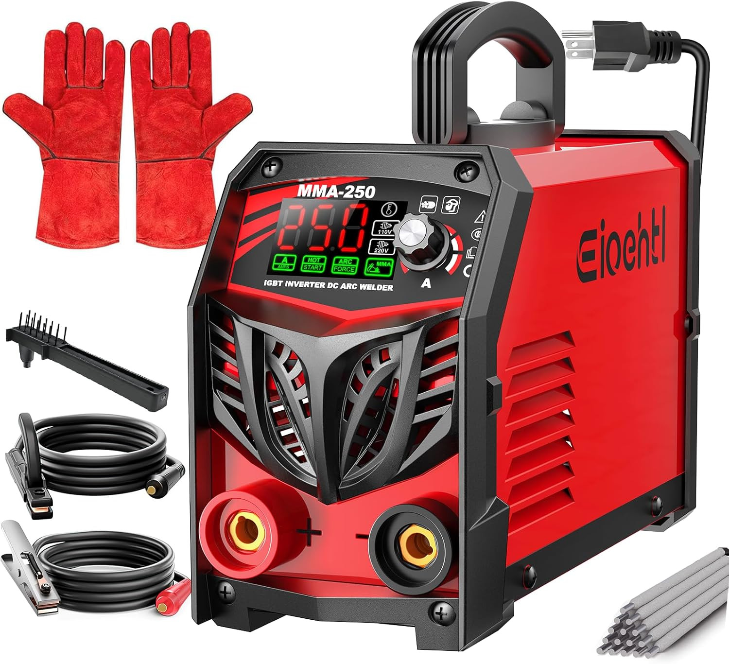 250Amp Stick Welder 110V/220V Dual Voltage, with LED Display ARC Welding Machine