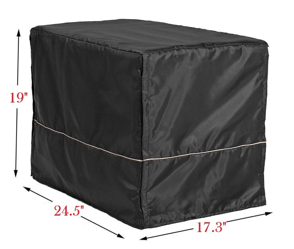 Dog Crate Pet Cage Kennel COVER Black Quiet Time Breathable 24" Small