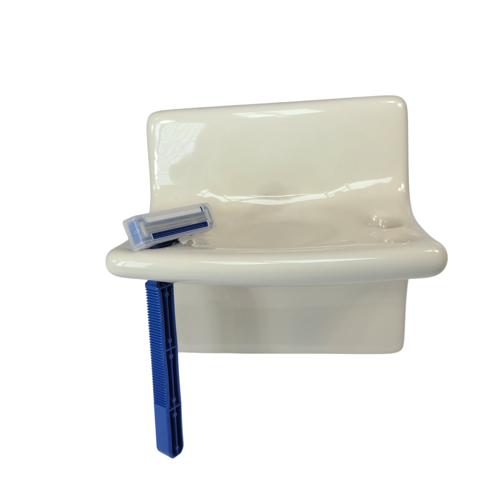 Vintage Beige Bone Almond Ceramic Tile Toothbrush Holder Tumbler Cup Tray Retro