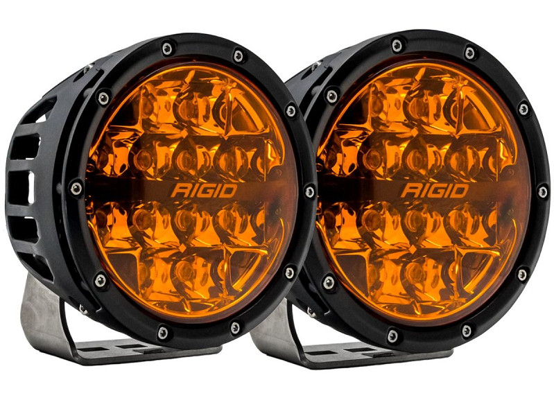 Rigid Industries 360 Series 6" Spot Beam LED Round W/ Backlights Lights - Amber