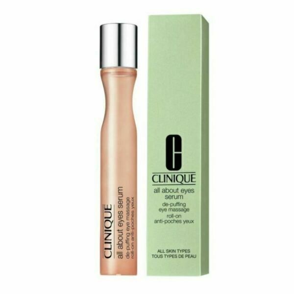 Clinique All About Eyes Serum De-Puffing Eye Massage Roll-On 15 ml / 0.5 oz NIB