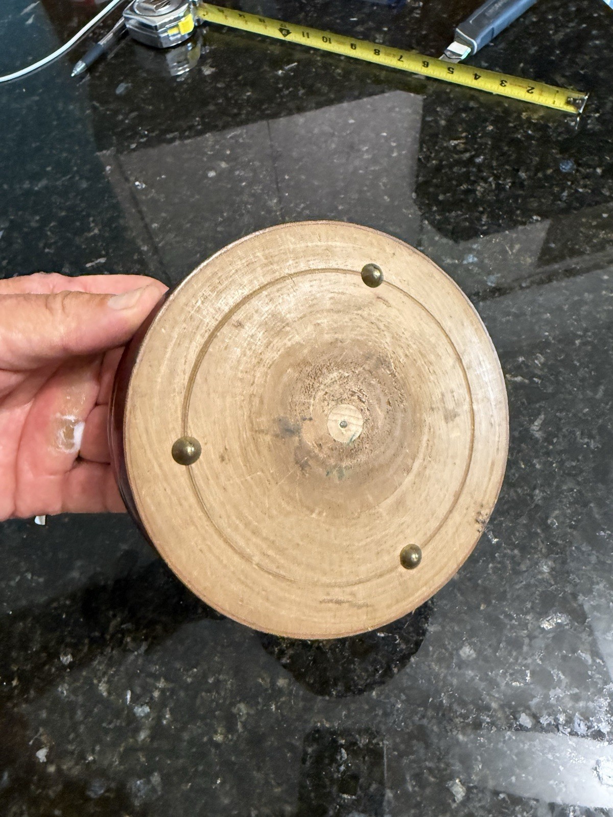 Antique Table Top Roulette Wheel Gambling Casino Game Wood German Original