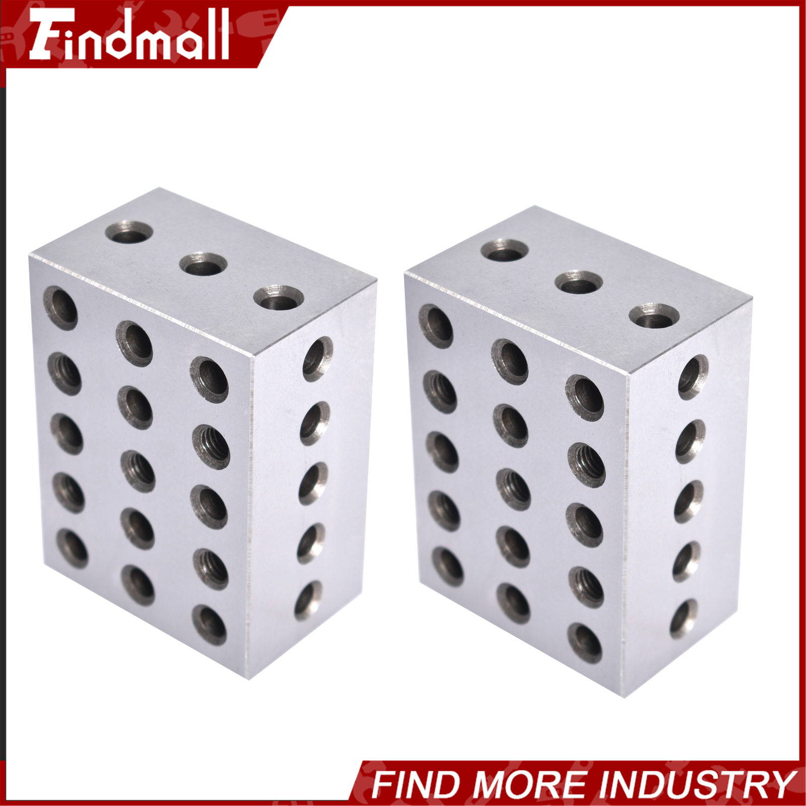 Ultra Precision 1 Matched Pair 2-3-4 Blocks 23 Holes .0002" Precision New