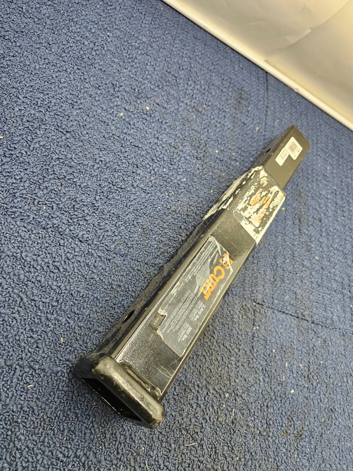 Curt 45795 14" Receiver Tube Extender 2" Shank 3,500 lbs Gloss Black Powder Coat