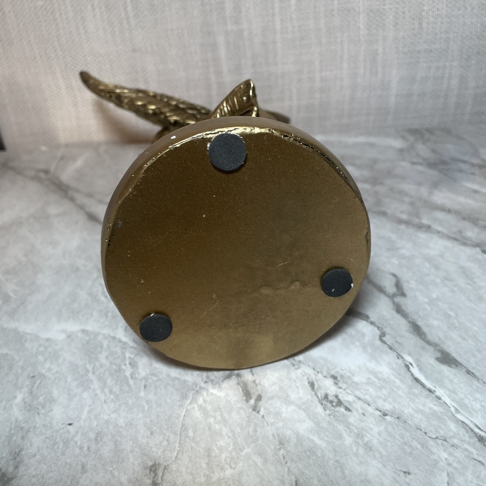 Angel Statue ARCHANGEL MICHAEL gold tone STOMPING DEMON standing SWORD book NEW