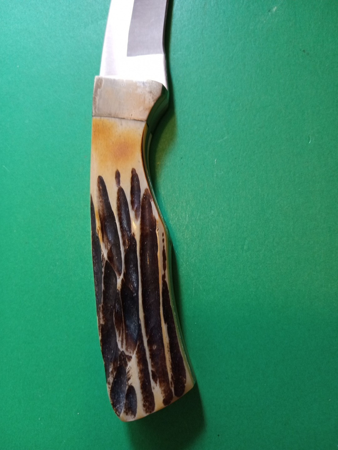 Bear and Son Cutlery USA India Stag Fixed Blade Knife NOS Box and Sheath