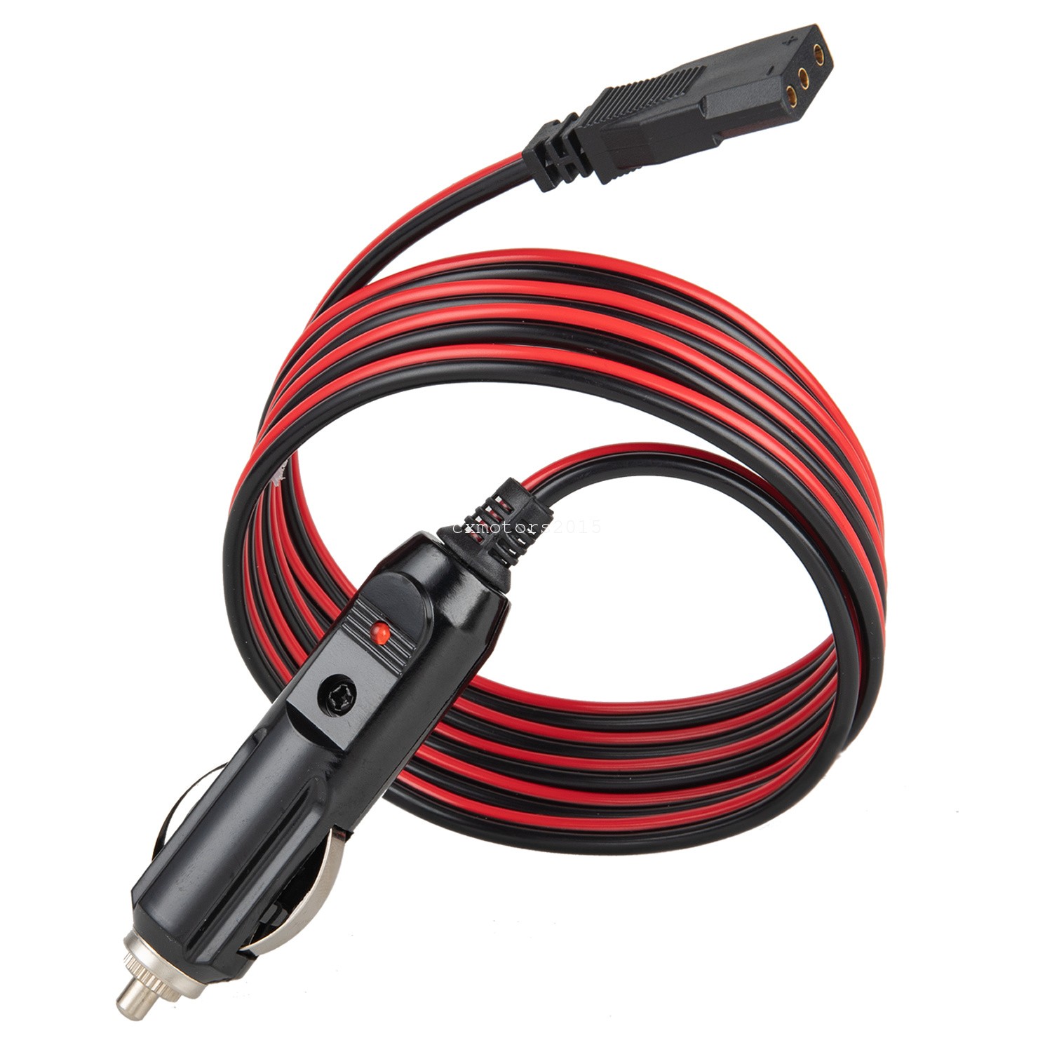 CB Radio Car Charger Cable 3-Pin Plug & 12V Cigarette Lighter for Cobra Galaxy