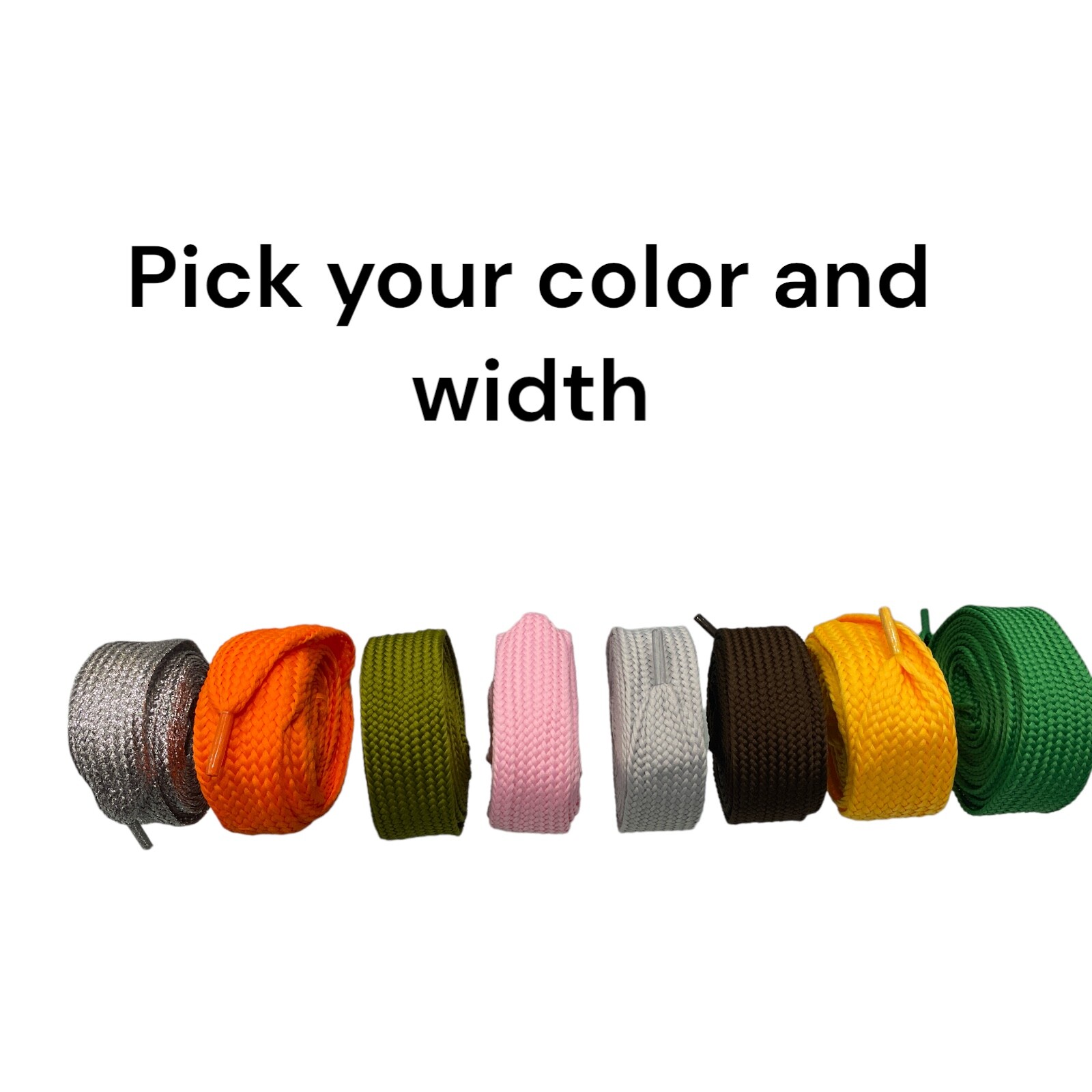 EXTRA WIDE Shoe Laces Strings Super Wide 3/4" 1" & 1 1/2" 45" 54" 72 Long.