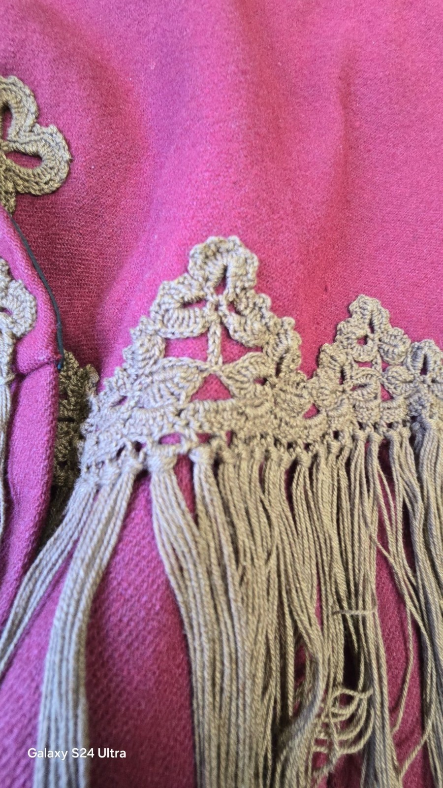 Victorian Burgundy Wool Capelet Fringe Cloak Steampunk Civil War Reenactment