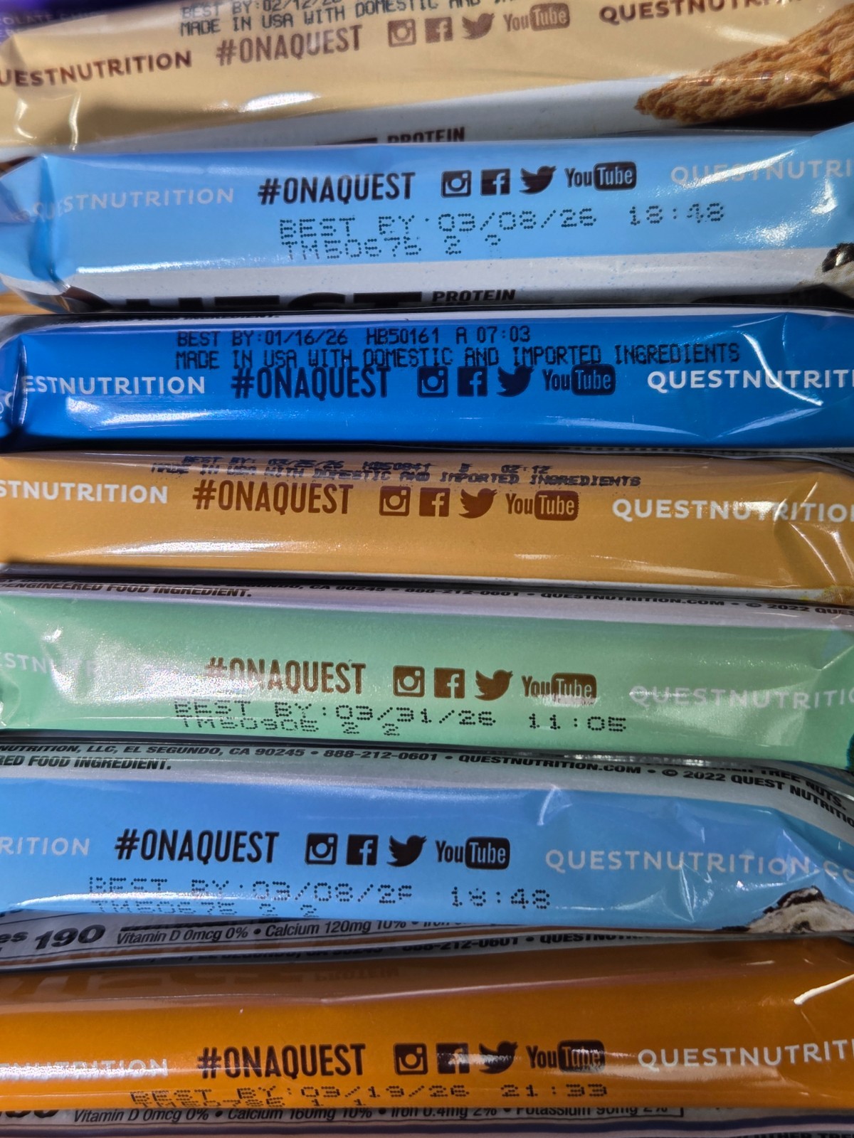Quest Ultimate Protein Bars Variety Pack 24Ct High Protein Lot of 2
