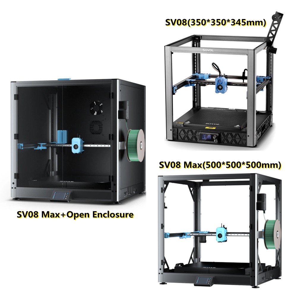 Sovol SV08/SV08 Max/SV08 Max+Enclosure Open Source 3D Printer 700mm/s Speed Lot
