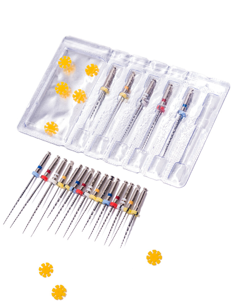 6Pcs Dental Endo Root canal Files X-Pro Gold Taper Niti Endodontic Files 25/31MM