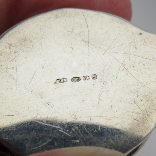 Sterling silver - London English vintage pill box hallmarked 11 grams 1.5 inch