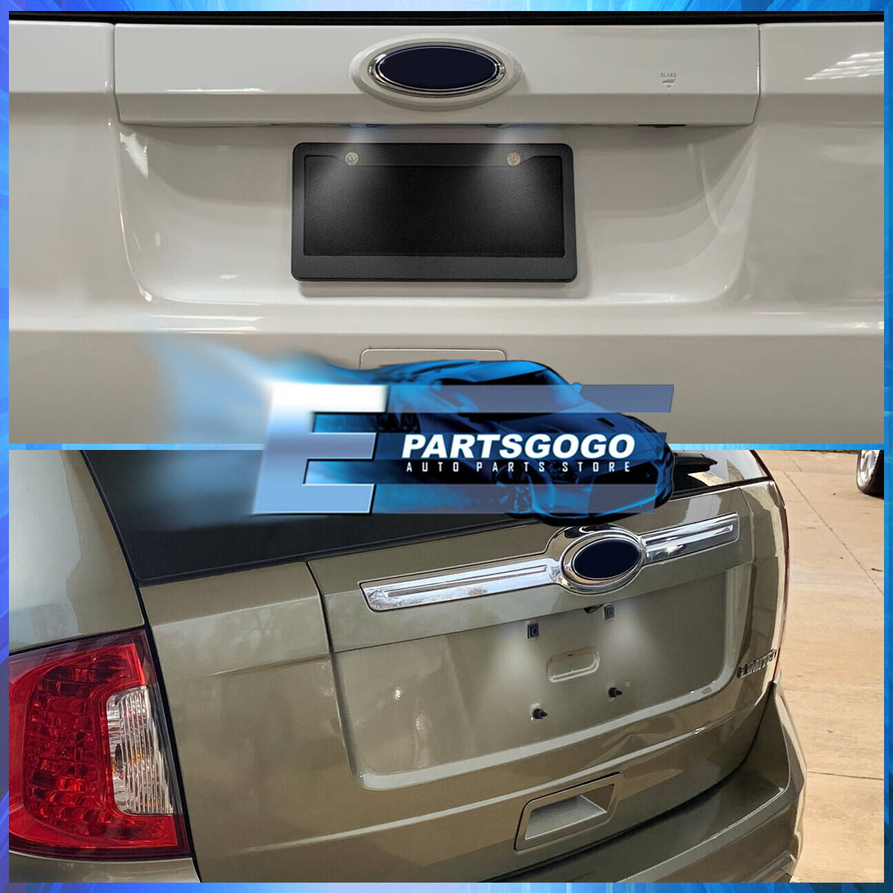 For 07-14 Ford Edge / 08-12 Escape 2PCS White SMD LED License Plate Lights Pair