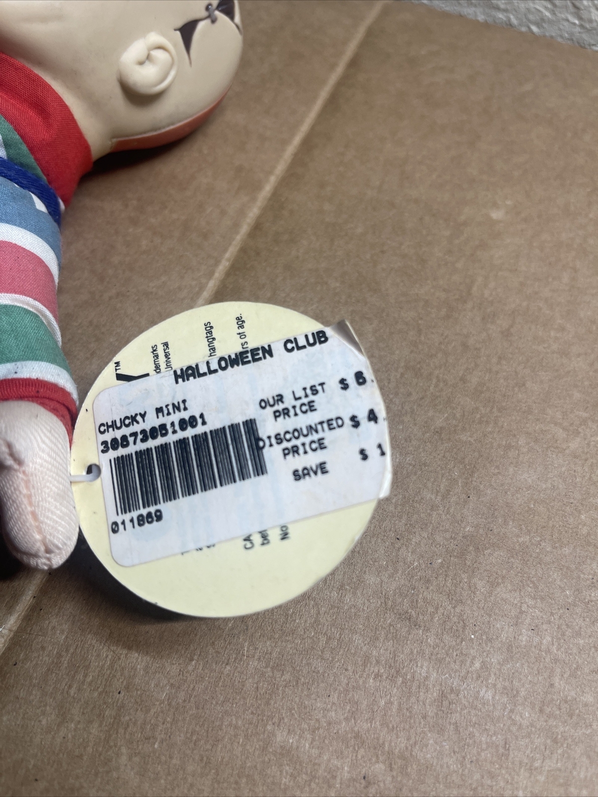 VINTAGE The Bride of CHUCKY 13" Bald Plush DOLL FROM TOY WORKS HORROR HALLOWEEN