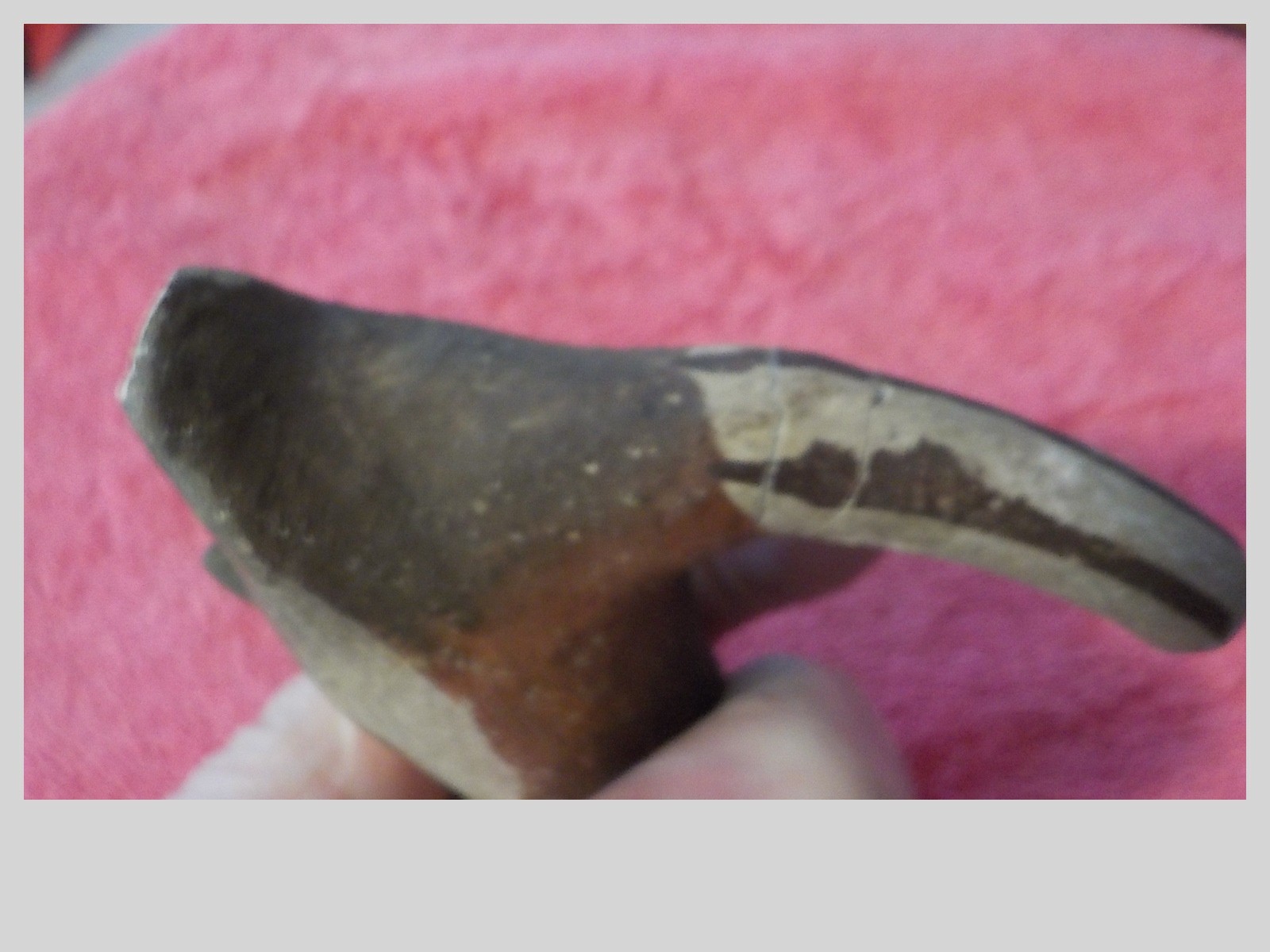Vintage Isleta Pueblo pottery pipe head antique