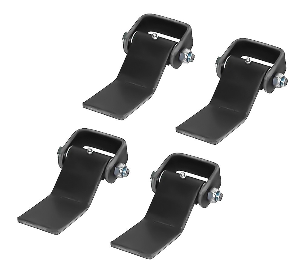 (4 Pack) Black Strap Style Long Leaf Steel Weld On Dump Trailer Door Hinge
