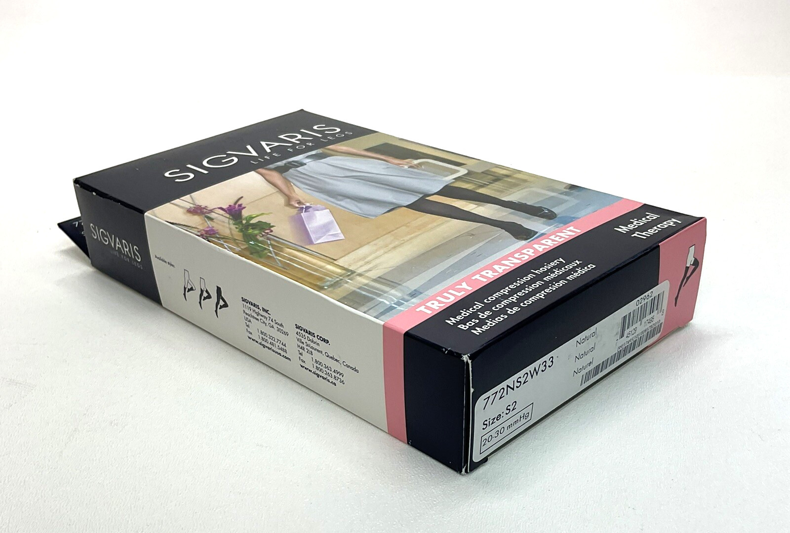 Sigvaris Transparent 20-30 mmHg Medical Compression THIGH HIGH Stay Up Band S2..