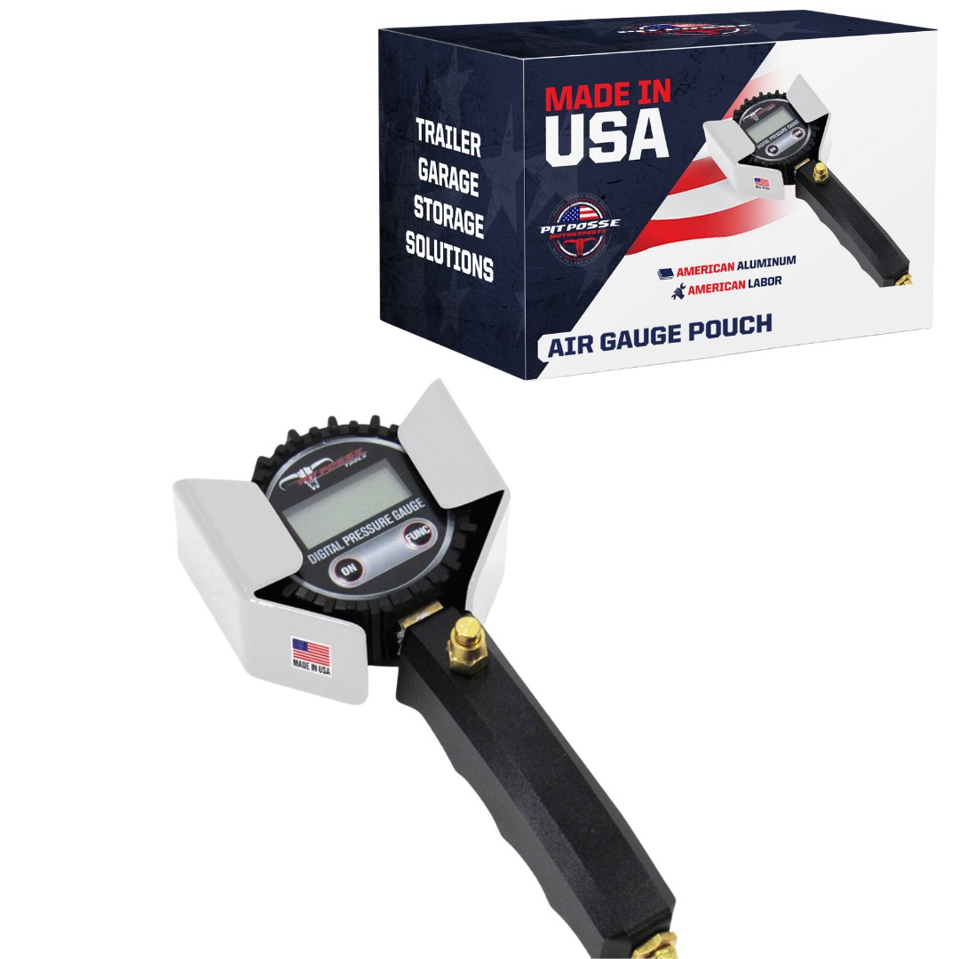 Pit Posse Air Gauge Rack Holder Made in USA Trailer Hanger Aluminum