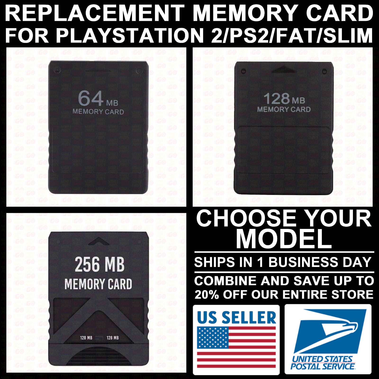 64MB/128MB/256MB Memory Card for PS2 PlayStation 2/Slim Console 64/128/256/MB