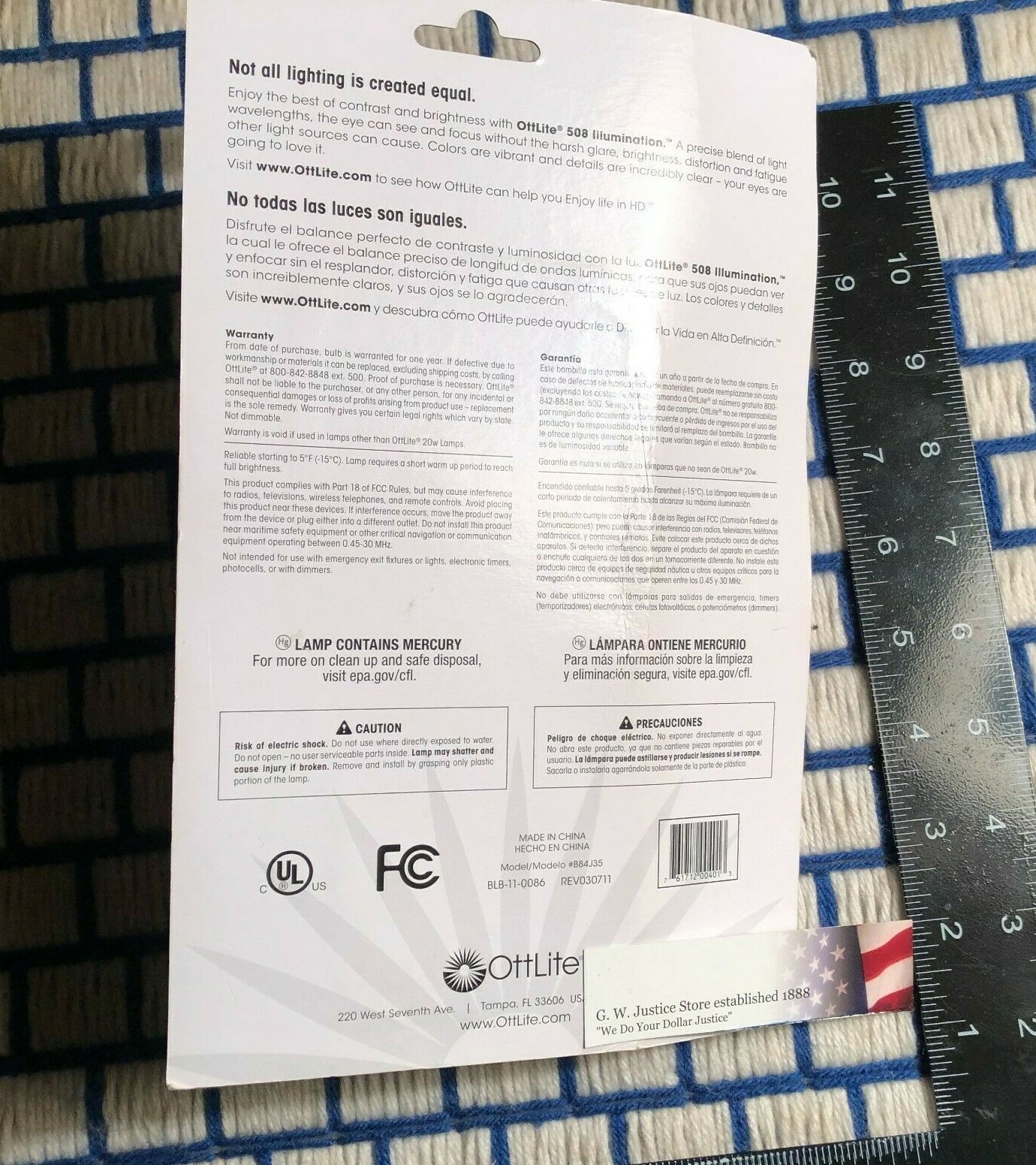 NEW SB25-P Ott-lite 25w plug in 25 watt type P H34J3K or 20w type M or 13w