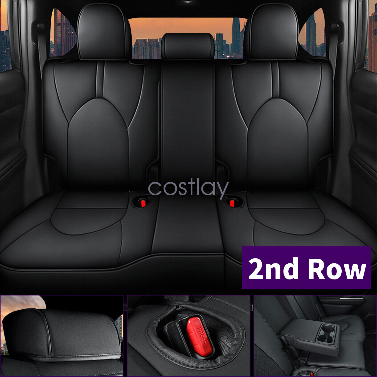 For 2020-2023 Toyota Highlander Full Set Protector Leather seat covers 8 Seat