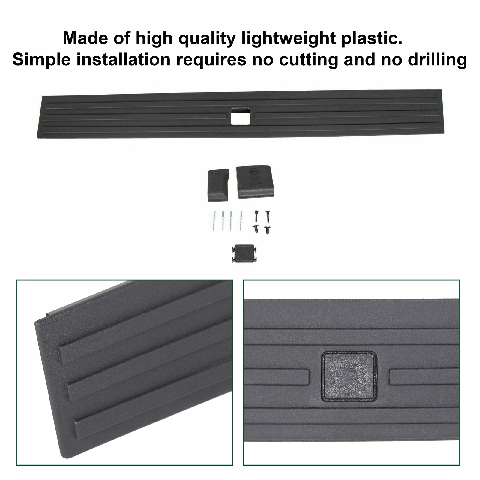 For 15-20 Ford F150 Tailgate Flexible Step Molding Cover W/ Release Button