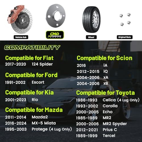 4x100 Forged Hubcentric Wheel Spacers 10mm with 10mm w/ Lip / 2 Pack Silver