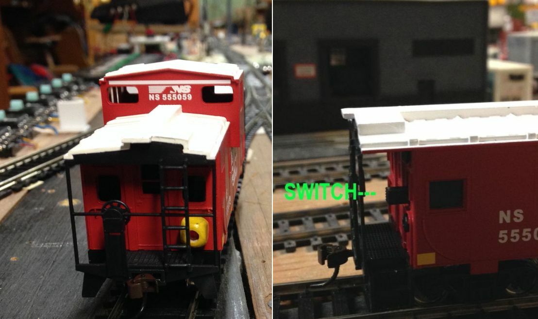 End Of Train Device for O & S Scale with Flashing Red LED Kit