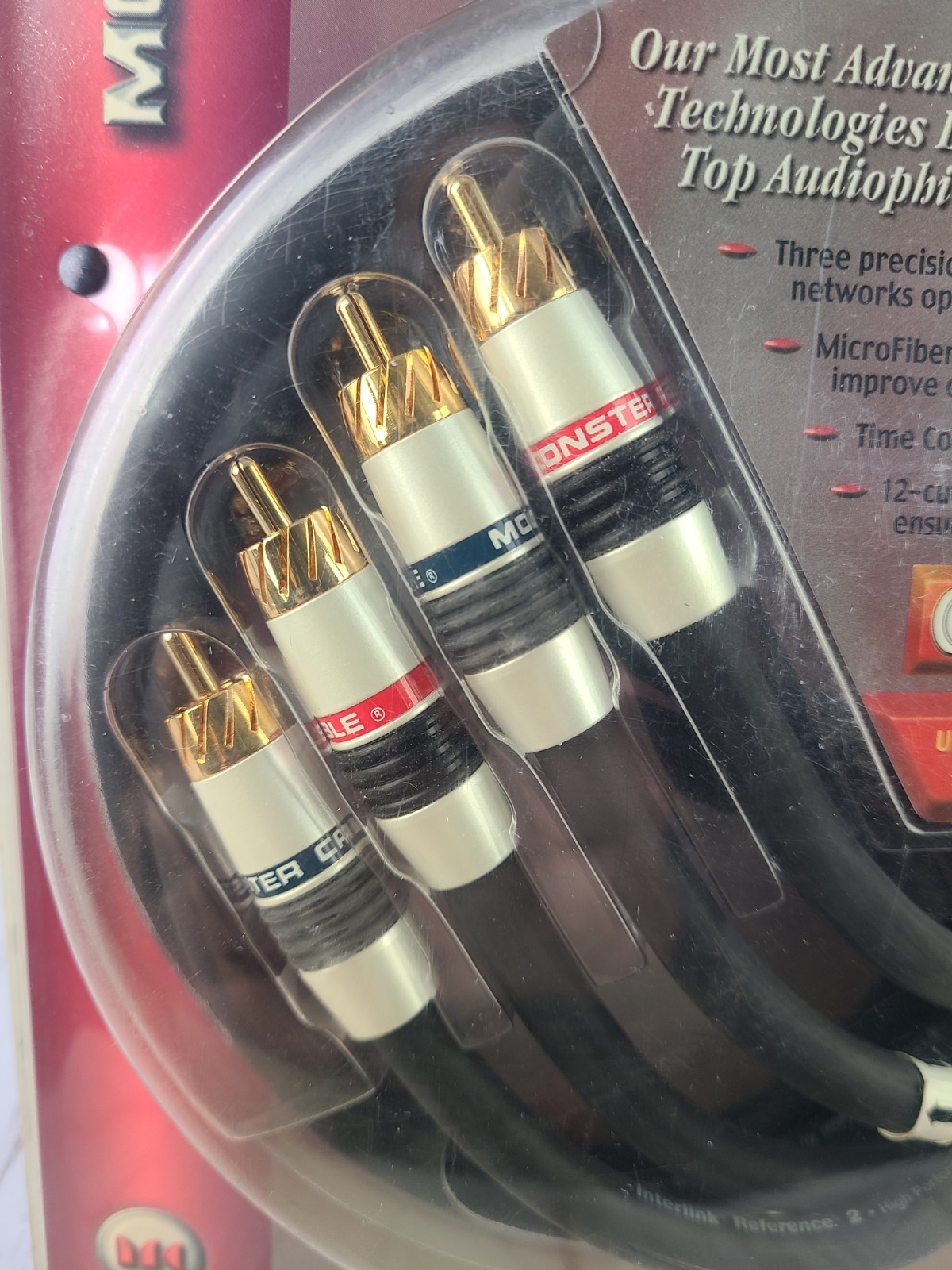 Monster Cable Interlink Reference 2 Stereo Interconnect Cables 1m (3.3m)