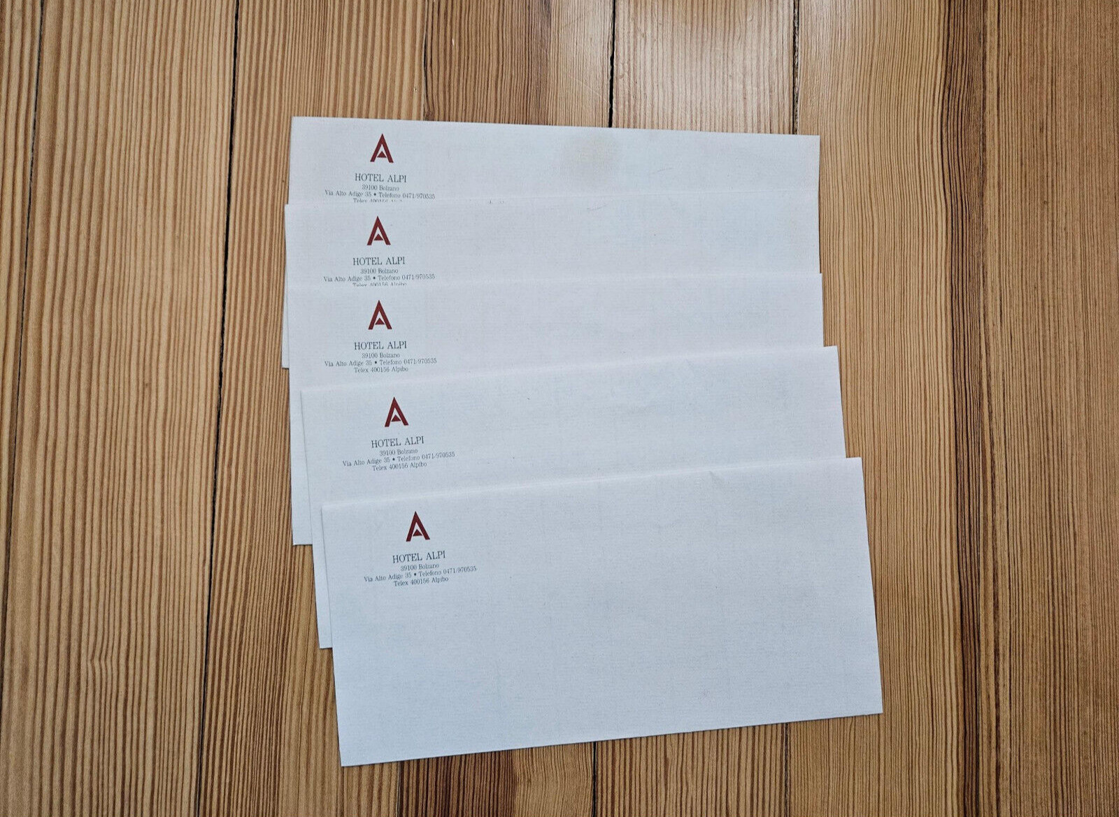 Vintage Interhotel Executive & Atahotel Alpi Stationery Paper, Milano Italy