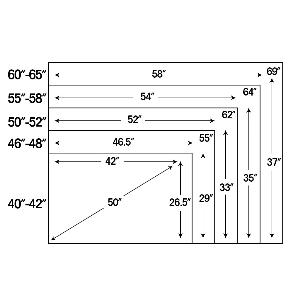 30"-85" Outdoor TV Cover Waterproof 600D Flat Screen Protector Weatherproof