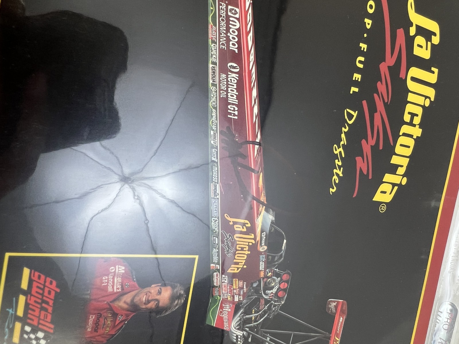 Mike Dunn La Victoria Top Fuel Dragster Signed Photo Card NHRA Racing Autograph