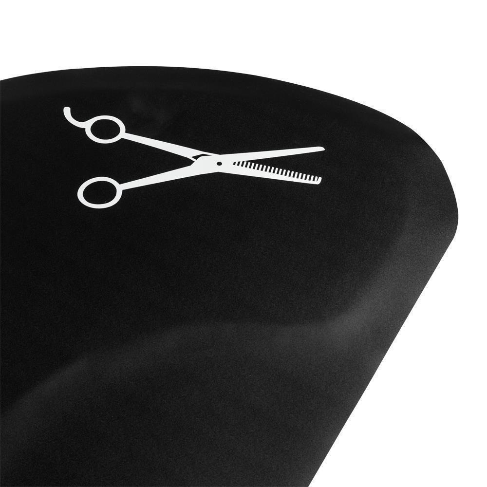 3' x 5' Salon Barber Shop Chair Anti-Fatigue Floor Mat Black Semicircle 1/2”