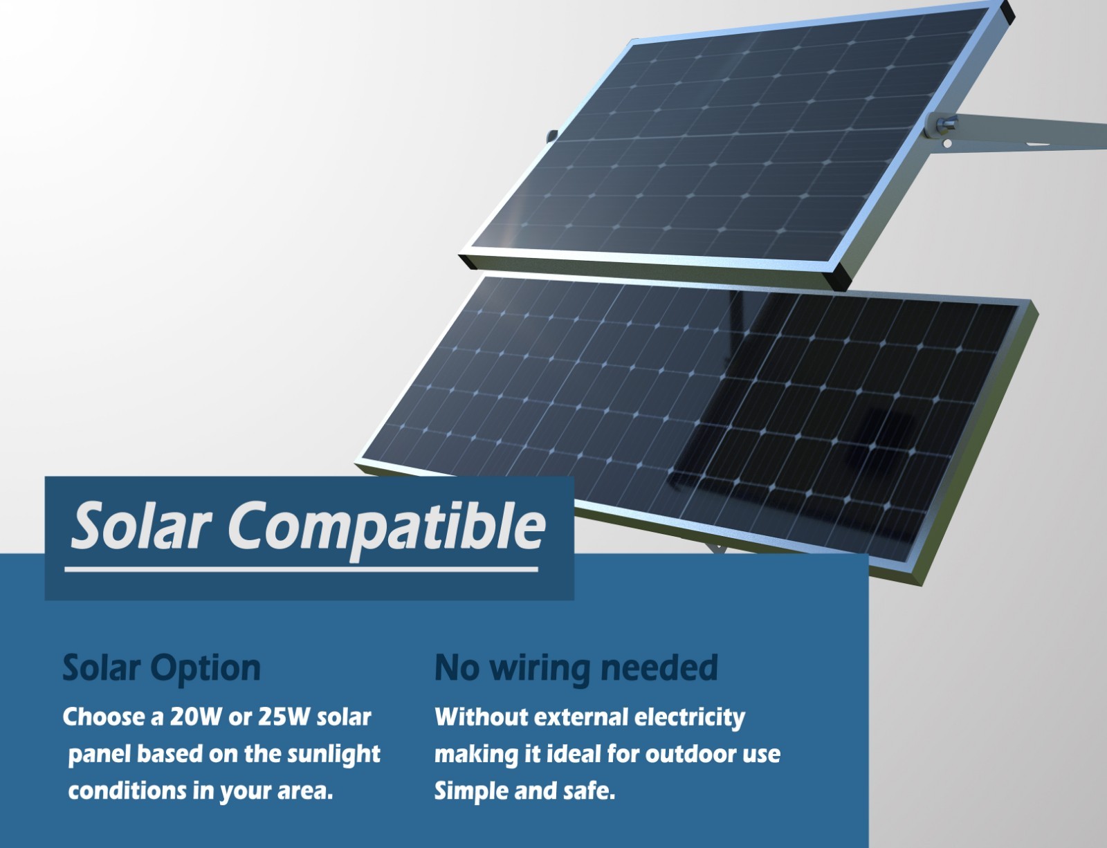 Blütezeit Chain Sliding Gate Opener 1400LB w/Solar Panel/WiFi/Battery Backup