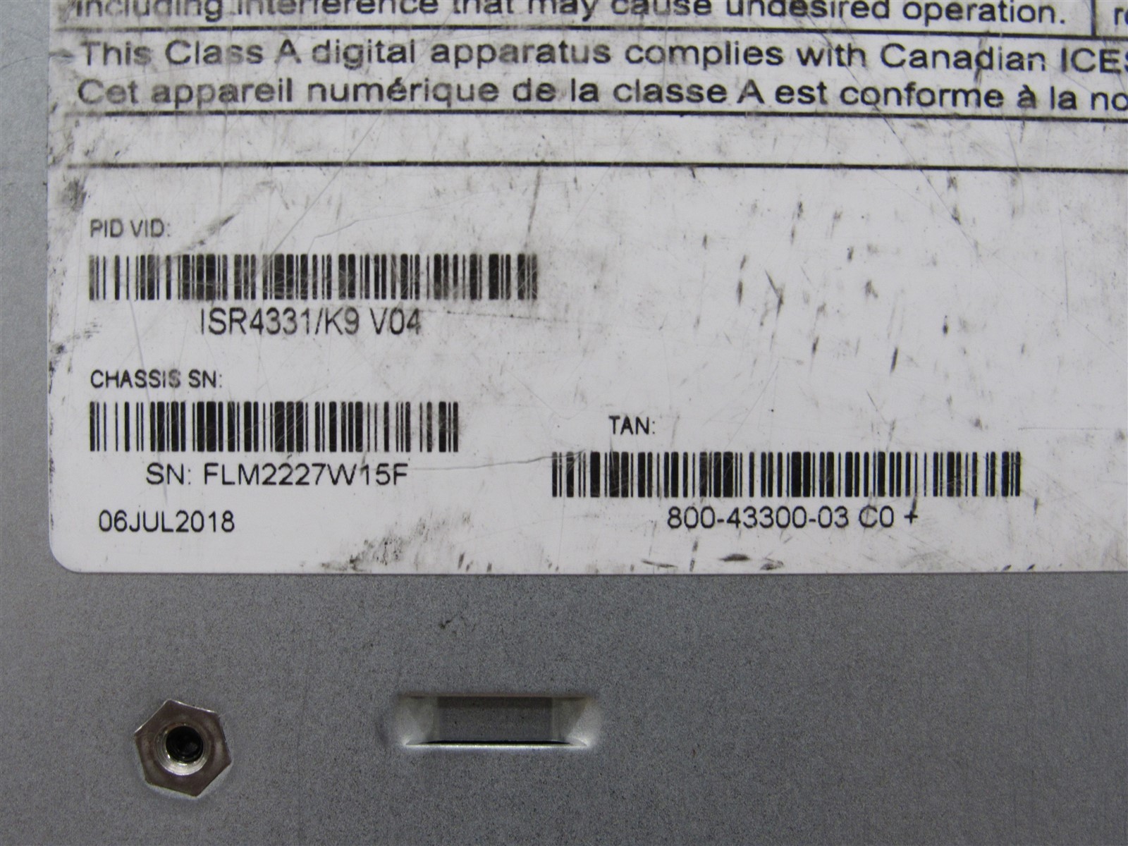 2 LOT - CISCO 4300 Series ISR4331 Integrated Services Router ISR4331/K9 TESTED